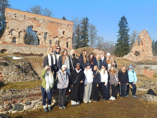 Visiting historical sites in Viljandi