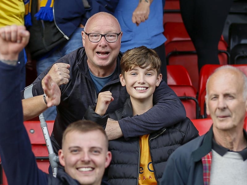 Stags fans ahead of kick-off at Gresty Road.