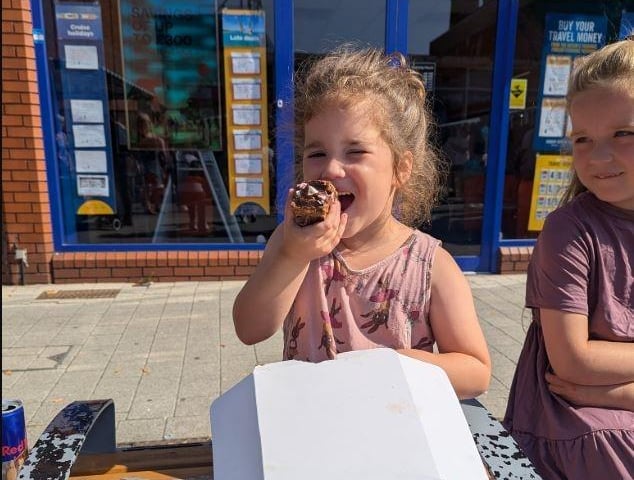 This sweet reward made the whole day a great one for this young food fan