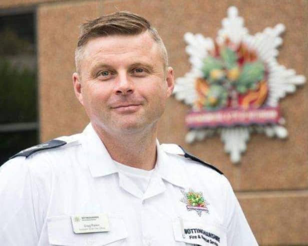 Craig Parkin, Nottinghamshire chief fire officer, said the result of the inspection was 'fantastic news'