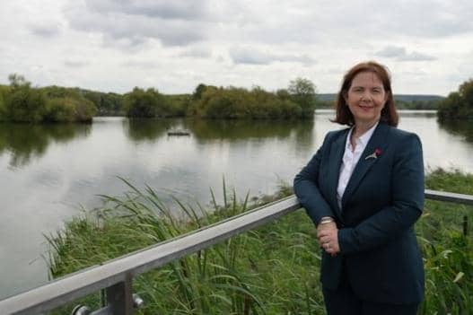 Mayor of the East Midlands, Claire Ward, at Attenborough Nature Reserve