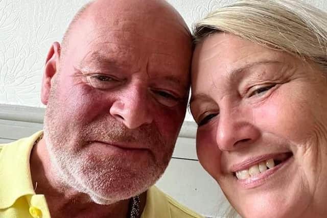 Geraldine with her partner, Christopher.