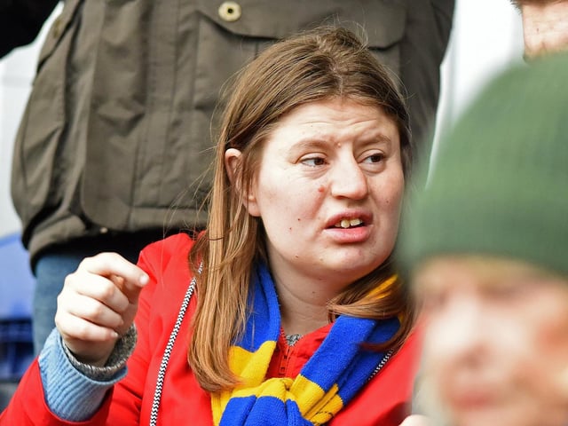 Fans at Mansfield Town v Newport County.