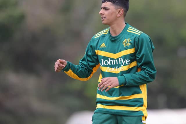 Homegrown spinner Farhan Ahmed has signed a three-and-a-half year deal with Nottinghamshire. Pic: Richard Parkes