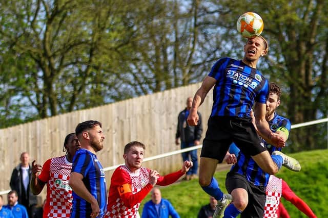Marley Grant in action for Sherwood against Wellingborough. Picture by Dave Porter.