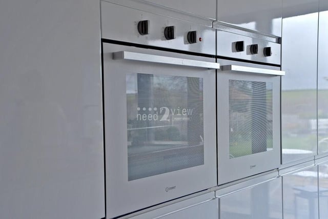A close-up of the double oven within the modern kitchen at the £575,000 Jacksdale property.
