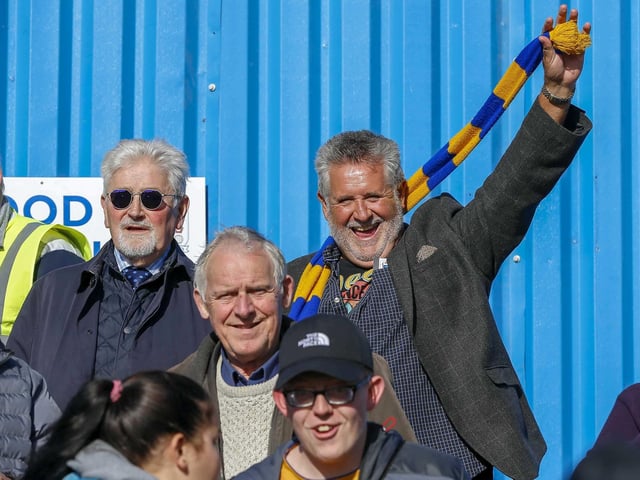 Mansfield Town fans ahead of the victory at Barrow.
