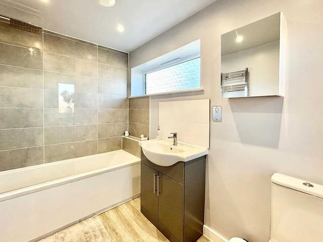 The family bathroom comprises of bath with shower above, vanity wash basin and WC and is the perfect place to unwind after a busy day.
