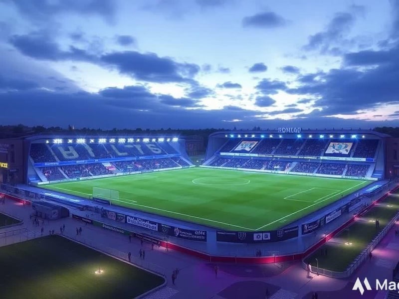 This is just one of the stunning options of how Mansfield Town's One Call Stadium could look in 2060, according to AI.