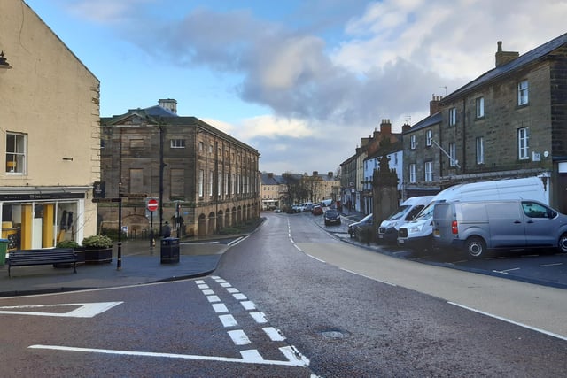 There was very little traffic on Market Street, one of the main roads through Alnwick.