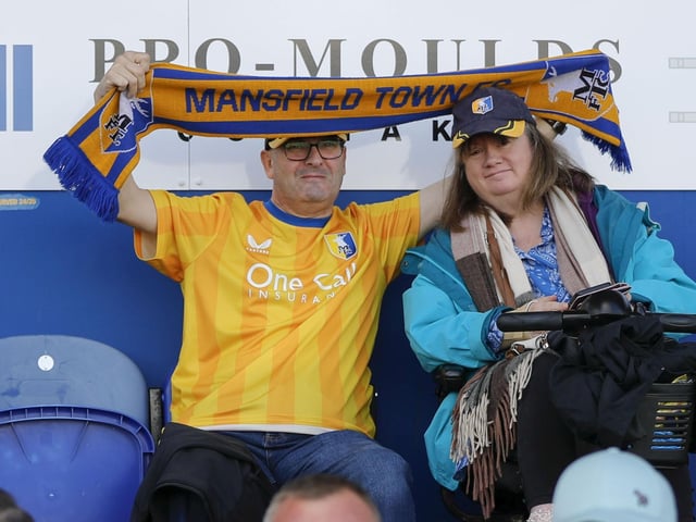 Stags fans at the Stevenage game.