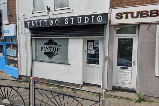 Elysium Tattoo Studio on Clipstone Road West in Forest Town has a rating of 5 out of 5 from 44 Google reviews.