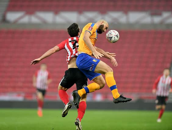 Match action from the Stags' victory at Sunderland. Photo: Frank Reid