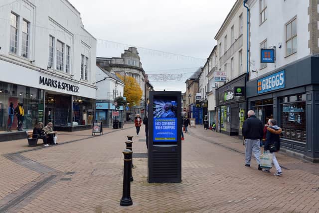 Mansfield town centre during lockdown.