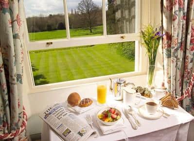 The lovely view from one of the large bedroom windows. Image: Middlethorpe Hall