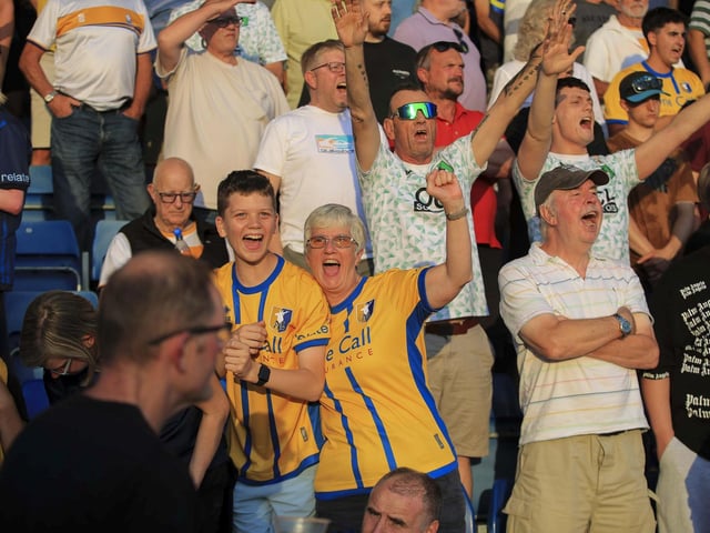 Mansfield fans at the SMH Group Stadium.