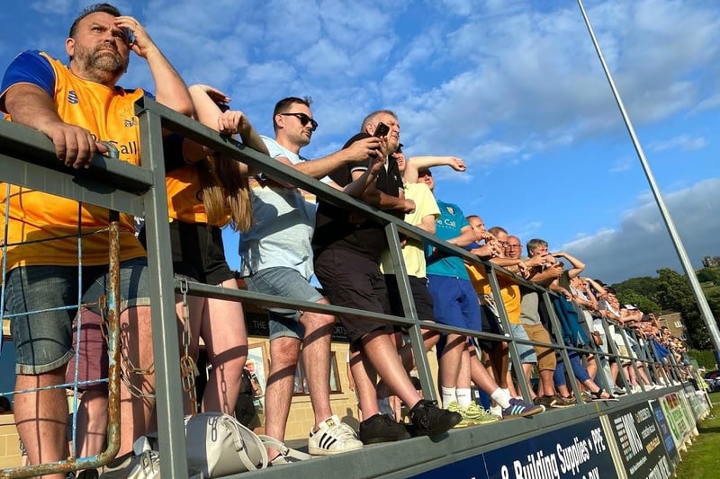 Stags fans take in Friday's friendly at Matlock Town.
