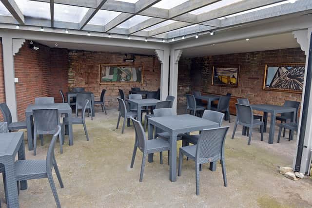 The new outside area at the Hare & Hounds is ready for lockdown easing next month.