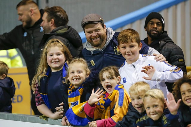 Mansfield Town fans ahead of the 0-0 draw with Newport County.