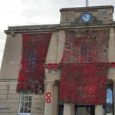 Thousands of poppies adorn the Old Town Hall in Mansfield town centre to mark Armistice Day on Thursday and Remembrance Sunday at the weekend.