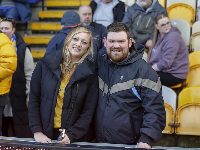 Mansfield Town fans ahead of the victory over Notts County.
