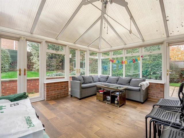Completing the ground floor is the conservatory, boasting hardwood flooring and multiple doors leading out to the rear garden.
