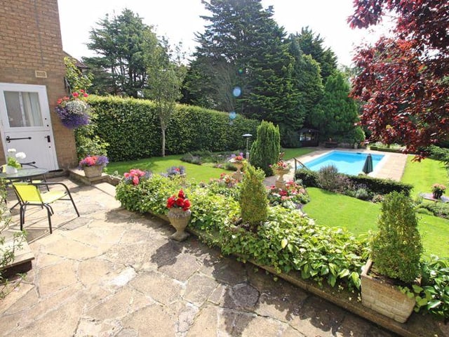 The rear garden.