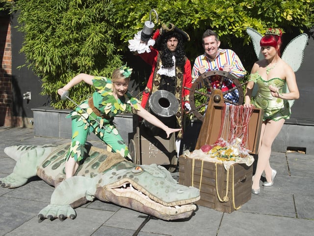 Mansfield Palace Theatre's pantomime for 2016. Peter Pan stars Jessica Punch as Peter Pan, Marc Baylis as Captain Hook, Adam Moss as Smee and Holly Atterton as Tinker Bell.