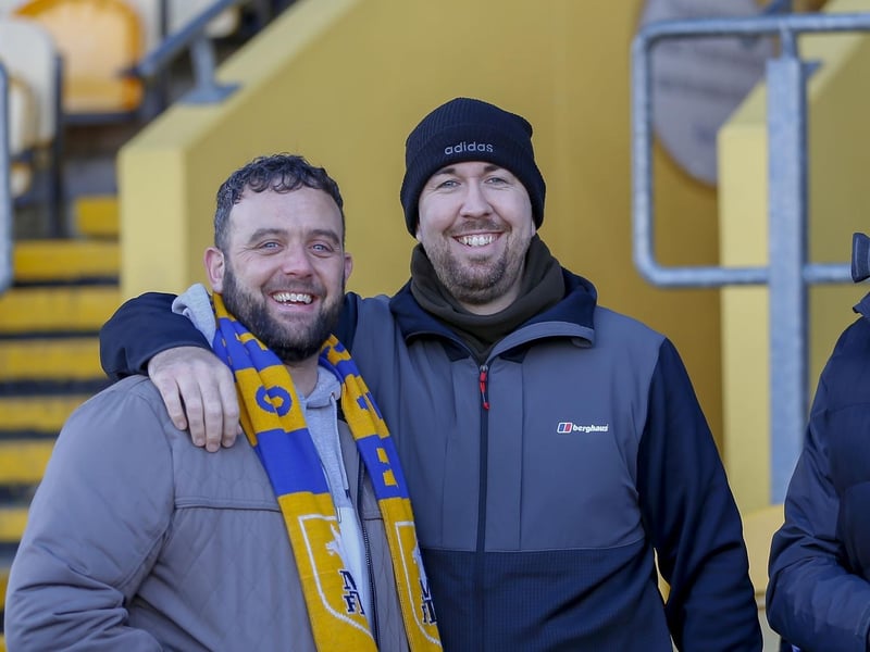 Mansfield Town fans ahead of the victory over Notts County.