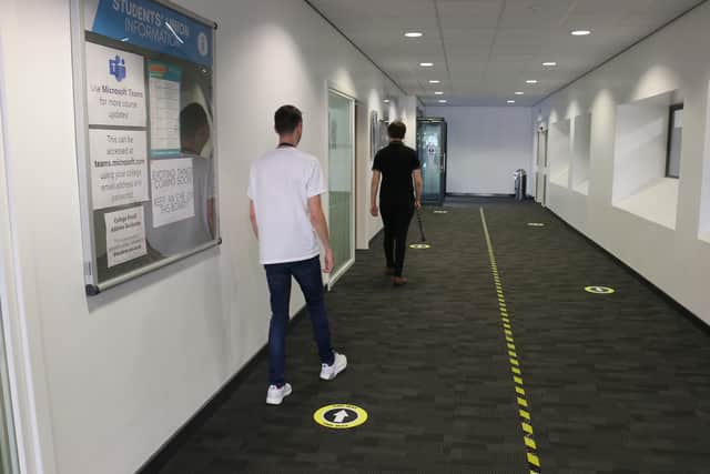 One way systems are in place at schools across Mansfield, including West Nottinghamshire College