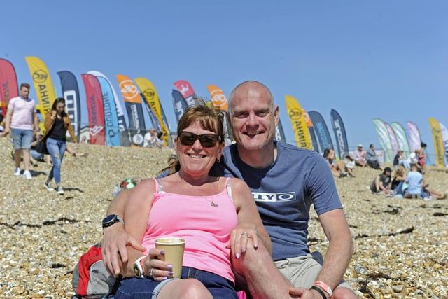Hayling Island Kitesurfing Armada 2019. (l to r), Julia and Glynn Cheesman from Waterlooville. Picture Ian Hargreaves 220619-06