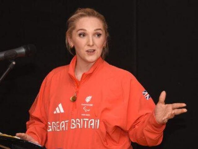 Paralympic gold medalist Charlotte Henshaw gave an inspirational talk