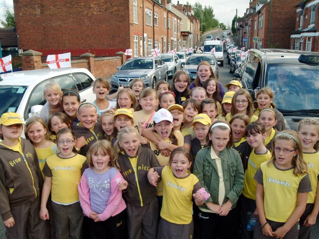 Big smiles for Brownies celebrating the centenary in 2010