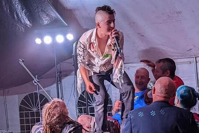 Dan Ottewell got up on the table during his animated performance.