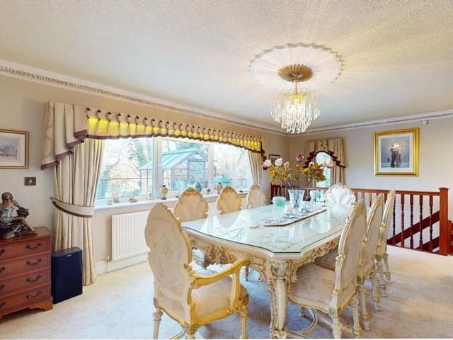 This large 20ft dining room has space for those whom love to entertain.