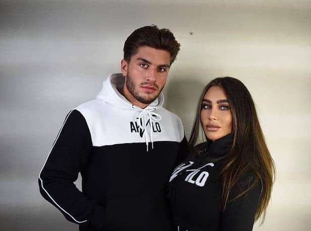 Charles Drury and Lauren Goodger modelling the new clothing line