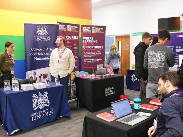 Representatives from a number of universities attended the expo