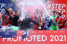 Morecambe beat Newport County 1-0 in last year's League Two play-off final.