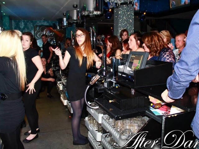 Grabbing some drinks at the bar