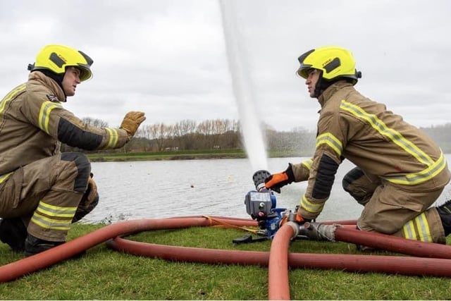 The training exercise involved the use of the High Volume Pump (HVP)