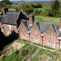 An aerial view of the Willoughby Almshouses in Cossall. Image by Gavin Gillespie.