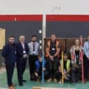 Councillor Dale Grounds, chairman of Ashfield District Council, and Coun Matthew Relf, executive lead member for growth, regeneration and local planning, recently joined representatives from Persimmon to welcome the donation of bricks