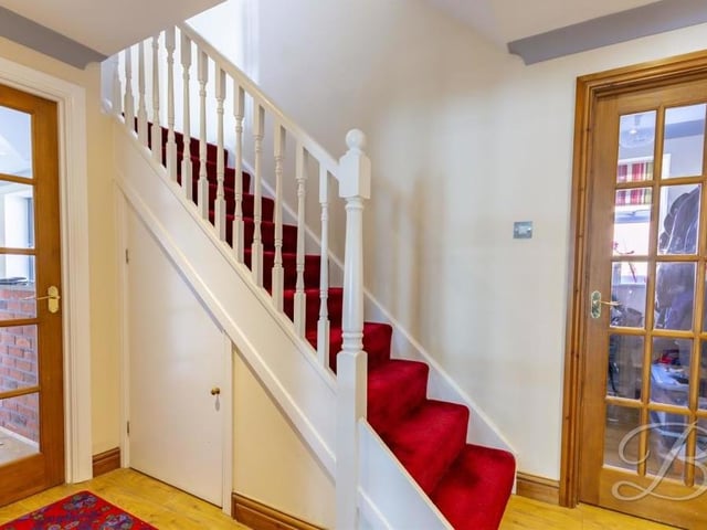 Time to go up the stairs to have a look at the four bedrooms in the Sutton house.