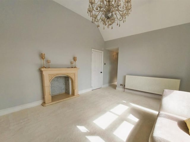 The house has lots of characterful features - as can be seen with this second shot of the main bedroom on the first floor.