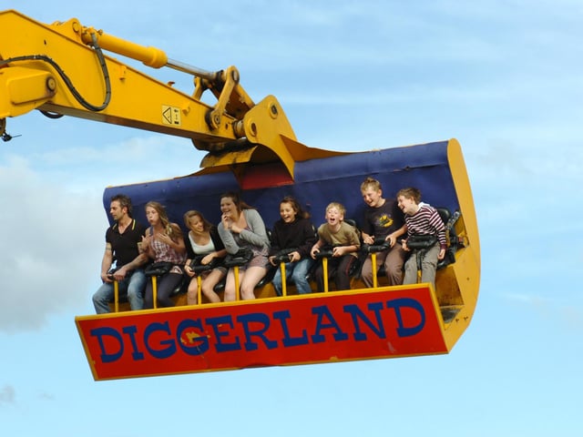 Diggerland Yorkshire is on Willowbridge Lane, Castleford, West Yorkshire. Opening times are 10am to 5pm. For more information or to book tickets visit www.diggerland.com.