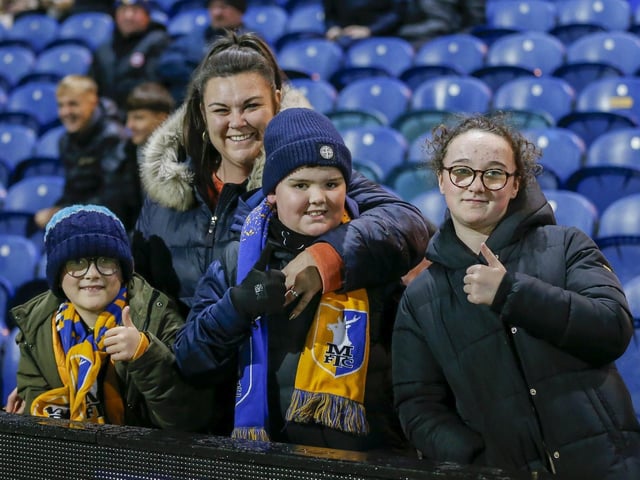 Stags fans prior to the Bristol Street Motors Trophy match against Everton FC (U21) at the One Call Stadium
Photo Credit Chris & Jeanette Holloway / The Bigger Picture.media:Mansfield Town fans at last night's defeat to Everton U21.