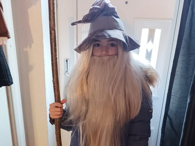 Evie, age 11, from Mansfield Woodhouse, dressed as Gandalf.