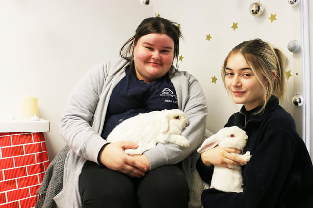 Level-three animal care students Katie Tyers and Alisha Waterfall were among the students who led the tours.