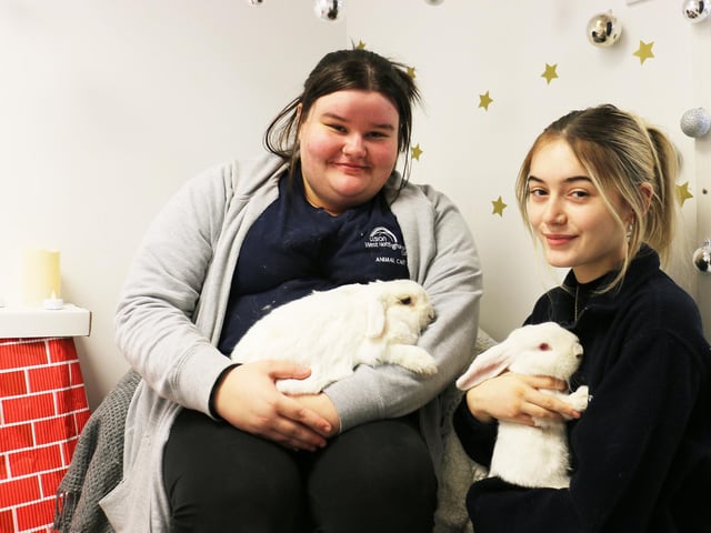 Level-three animal care students Katie Tyers and Alisha Waterfall were among the students who led the tours.