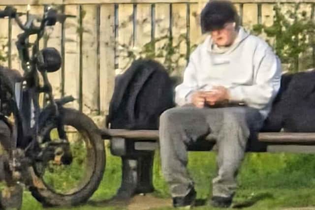 Officers investigating vandalism on a park in Bilsthorpe want to speak to this man.